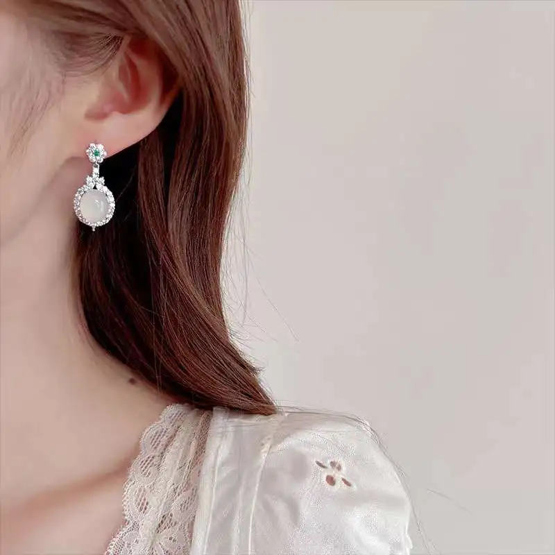 Grace Chalcedony Earrings Women's-3