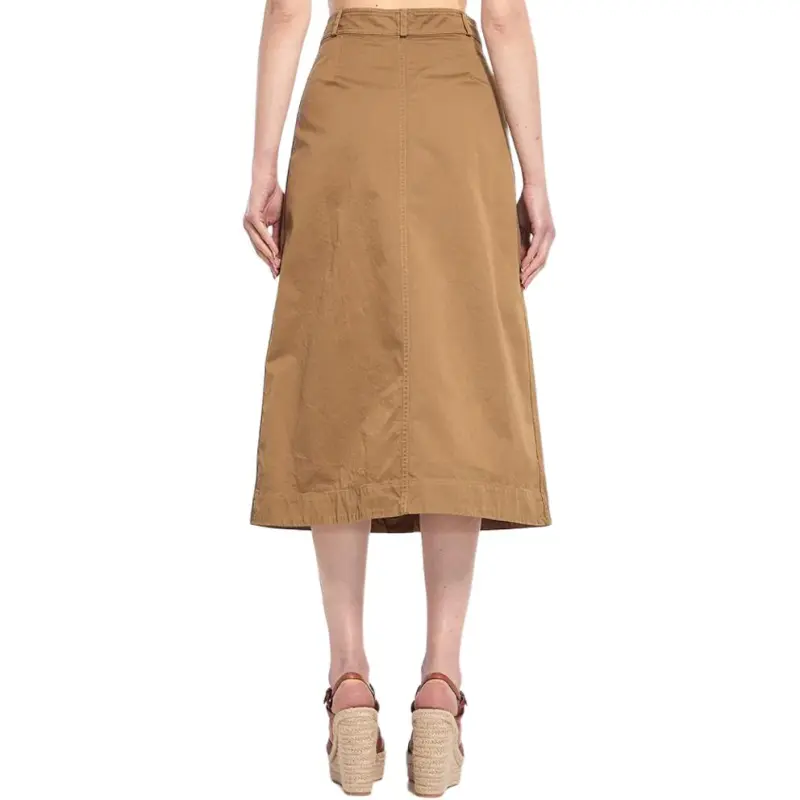 SAINT LAURENT Button Detailed A Line Skirt-3