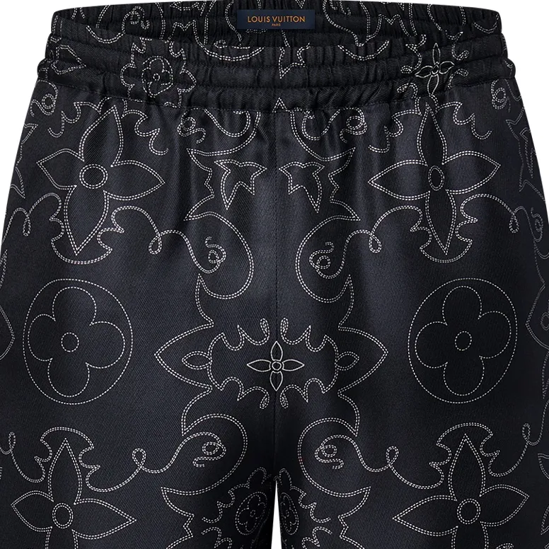 LOUIS VUITTON Printed Silk Shorts-3