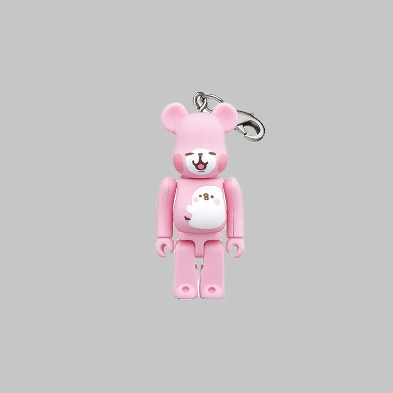 BE@RBRICK Kanahele's Little Animal P Helper & Little Bunny Trendy Figures Pink 100%-2