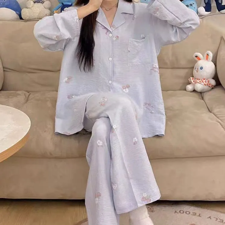 WANANNI Pajama Set Women's Sky Blue-3
