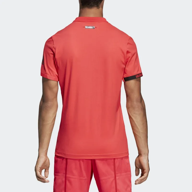 Adidas Polo Shirts Men Watermelon Red-5