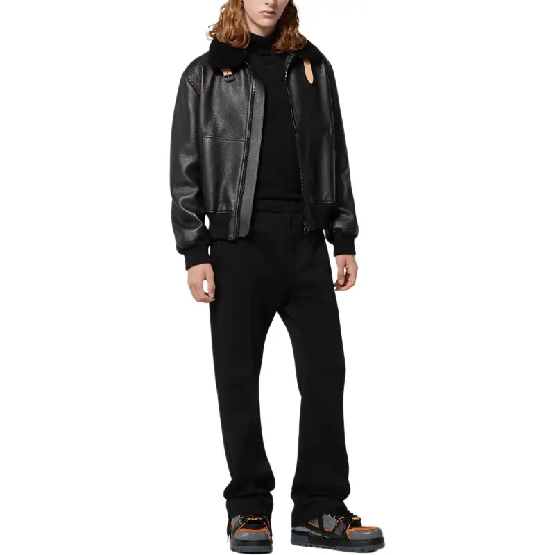 LOUIS VUITTON Leather Aviator Jacket-2
