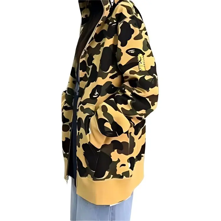 Bape Ponr 1St Camo Shark Full Zip Hoodie-4