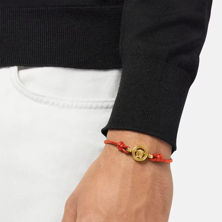 VERSACE Medusa '95 Leather Bracelet-1
