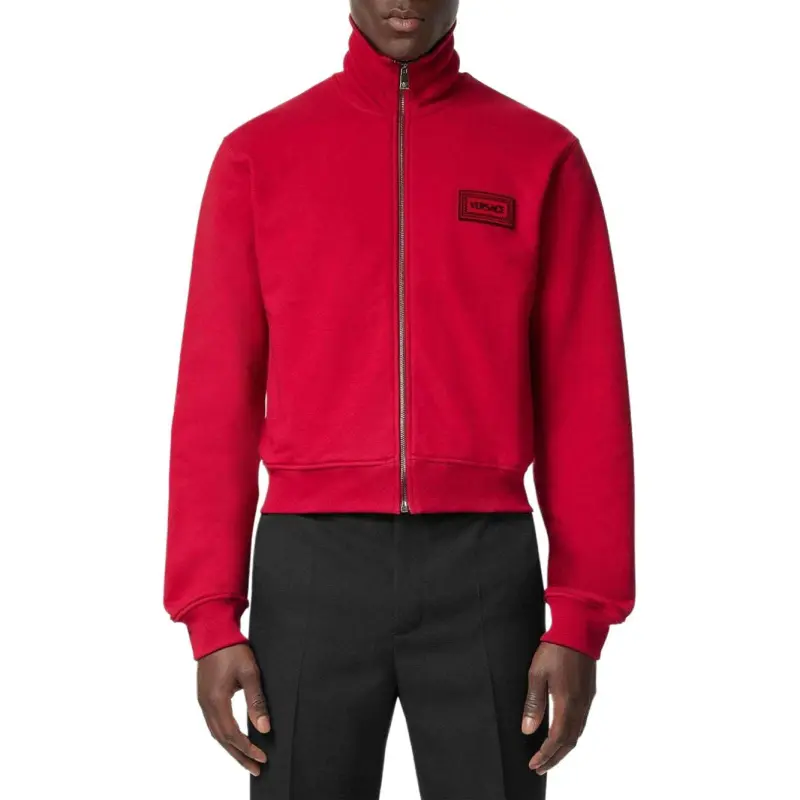 VERSACE '90s Vintage Logo Zip up Sweatshirt-2