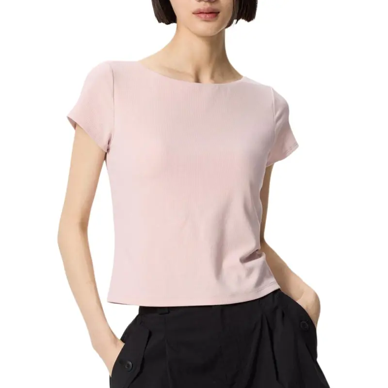 UNIQLO T Shirt Women's Pastel Pink-3