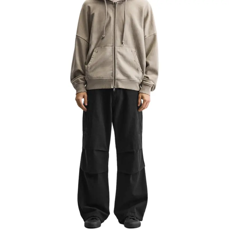 ZARA Cargo Pants Men Black-2