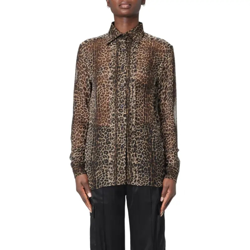 TOM FORD Leopard Printed Long Sleeved Shirt-2