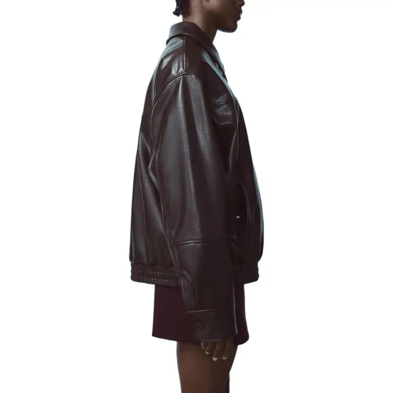 ZARA Jackets Coats Women's Chocolate-5