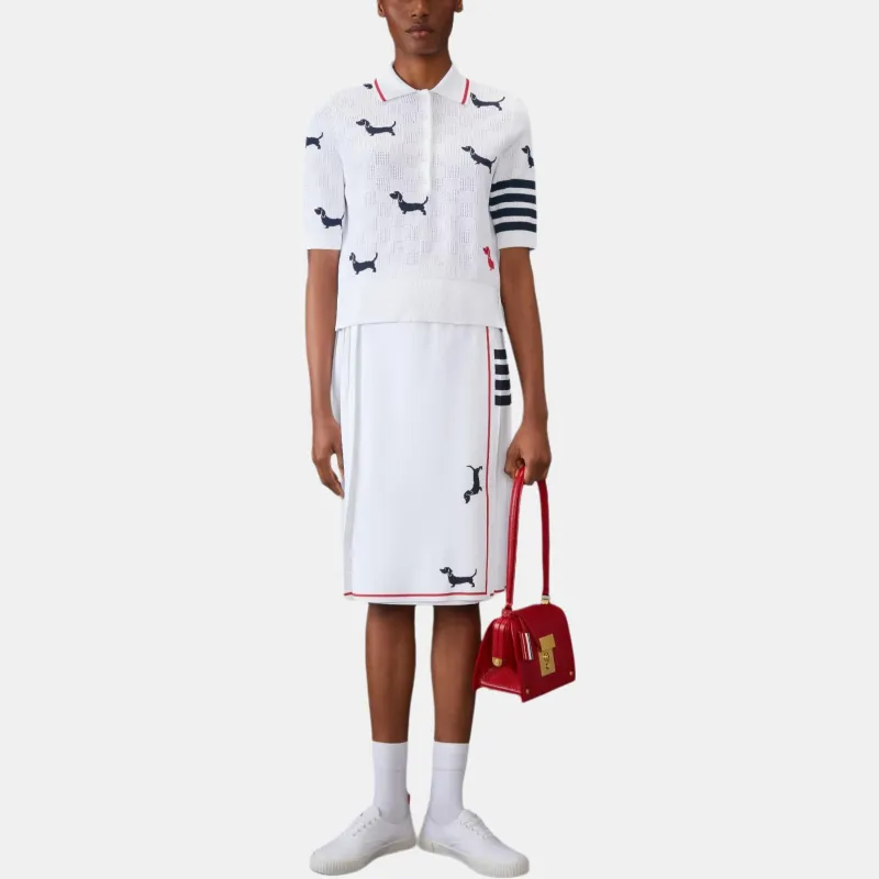 THOM BROWNE 4 Bar Hector Short Sleeved Polo Shirt-3