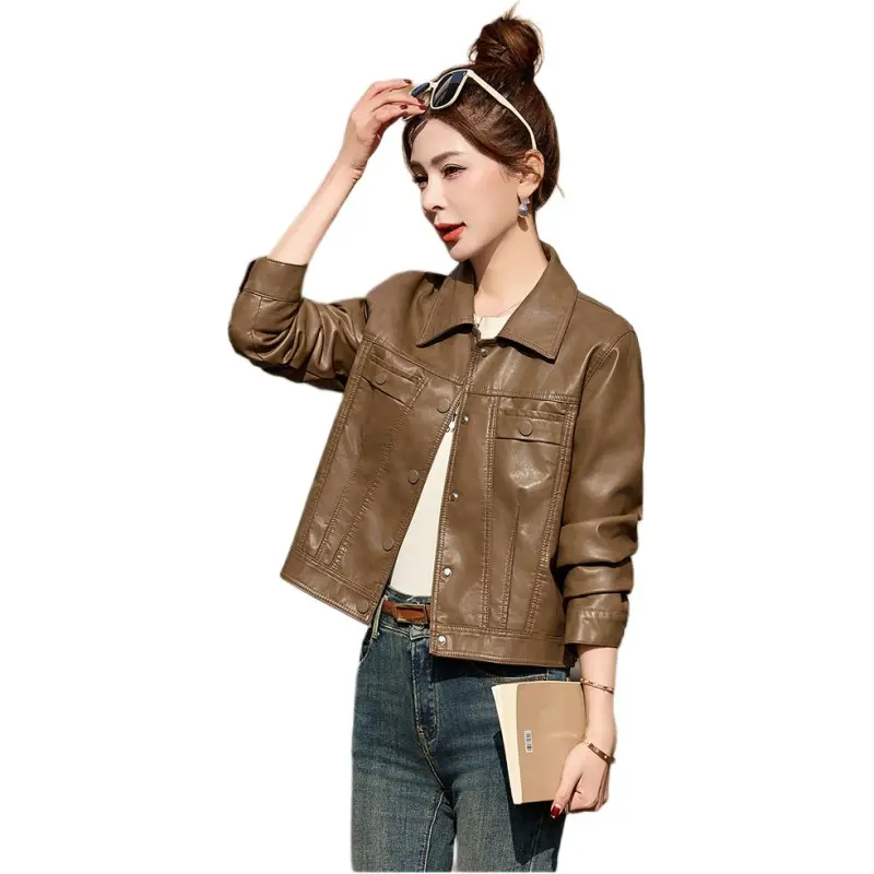 Fele.d Leather Jackets Women's-5