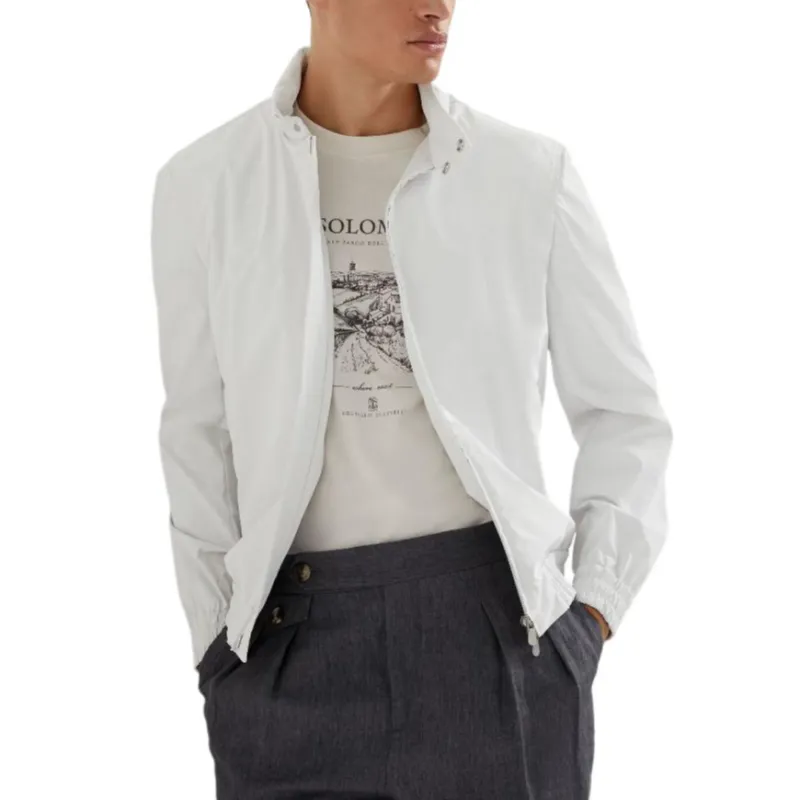 Brunello Cucinelli High Neck Zip Up Bomber Jacket-2
