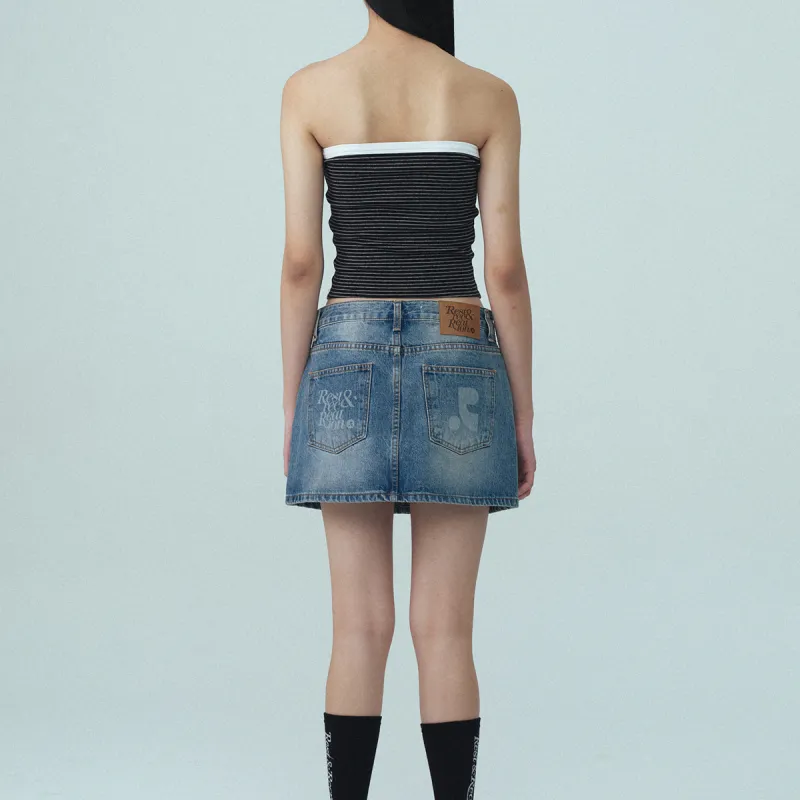Rest&Recreation SS25 STRIPE TUBE TOP Strapless Top Women's Black-3
