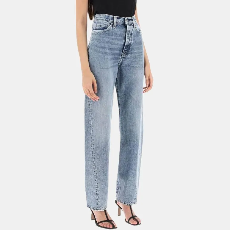 TOTEME Logo Patch Straight Leg Jeans-1