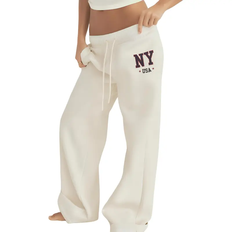 ZARA Knitted Sports Pants Women's Natural Color-5