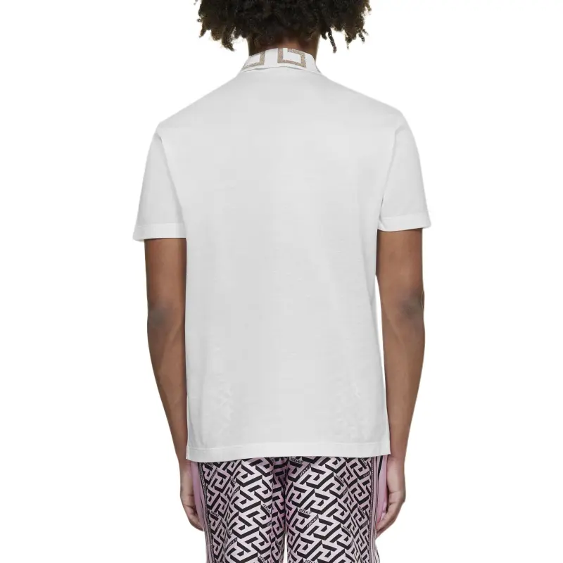 VERSACE Polo Shirts Men White-3