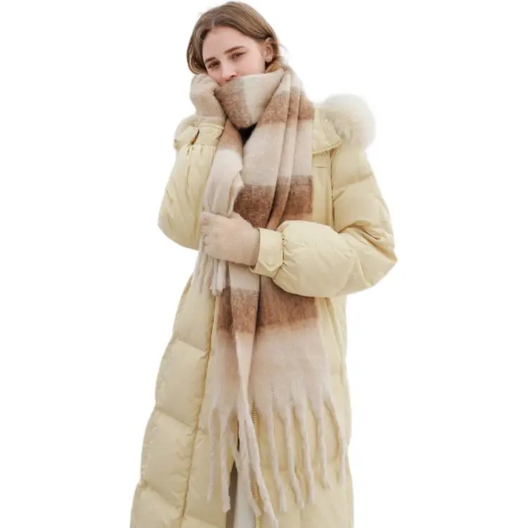 3COLOUR Down Jacket Women's Yellow Cream-3