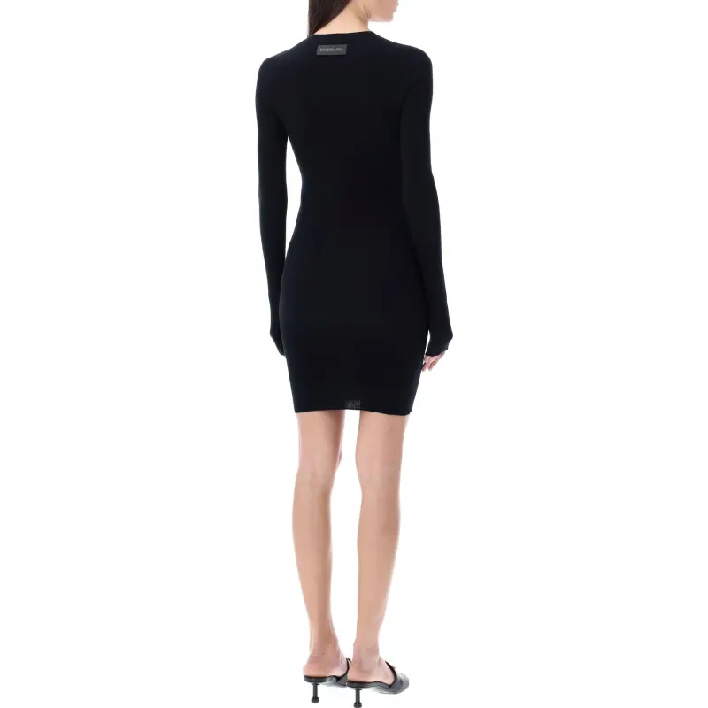 Balenciaga Crewneck Knitted Mini Dress-3