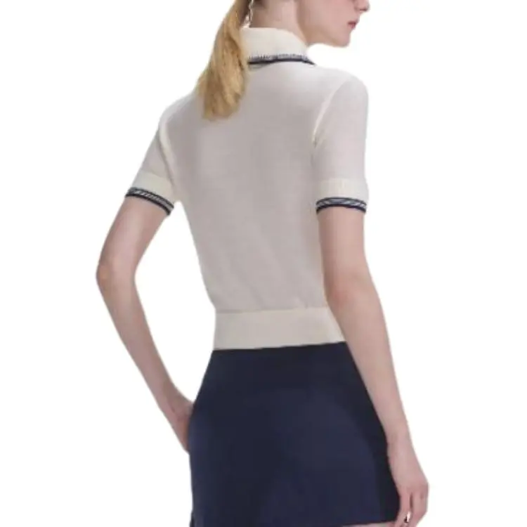 Self portrait SP patch Polo Top-3