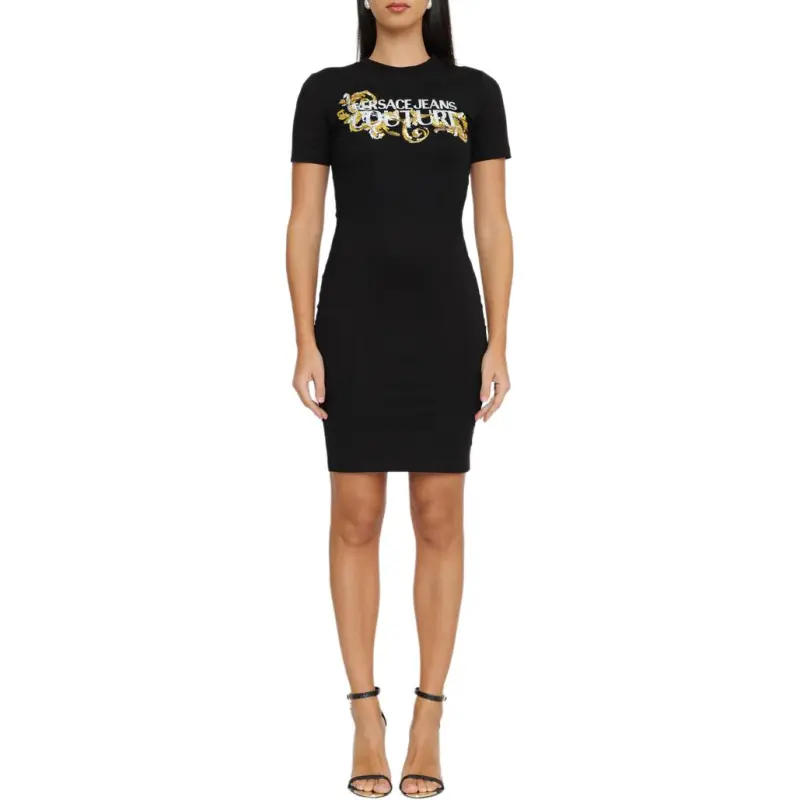 VERSACE Logo Embellished Dress-3