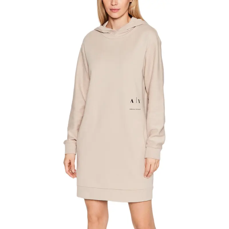 ARMANI EXCHANGE Long Sleeved Dresses Women's Dark Beige-2