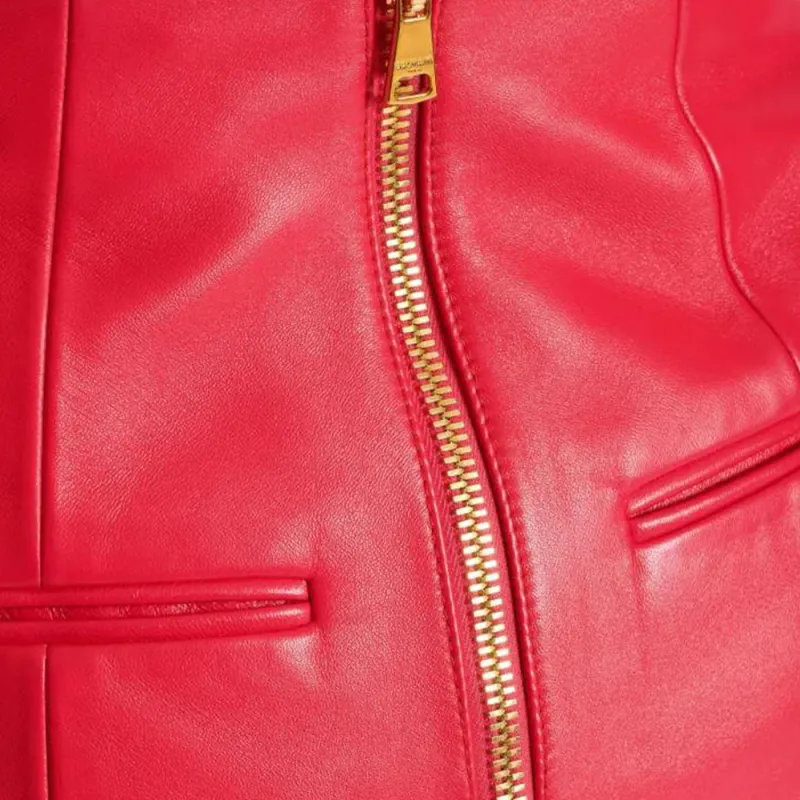 BALMAIN Lambskin Mini Skirt-6