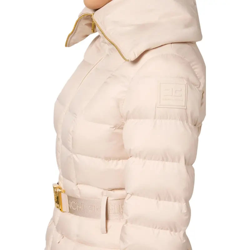 Elisabetta Franchi Wide Collared Belted Jacket-8
