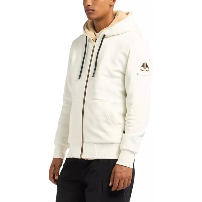 Moose Knuckles Logo Motif Plaque Zipped Hoodie-3