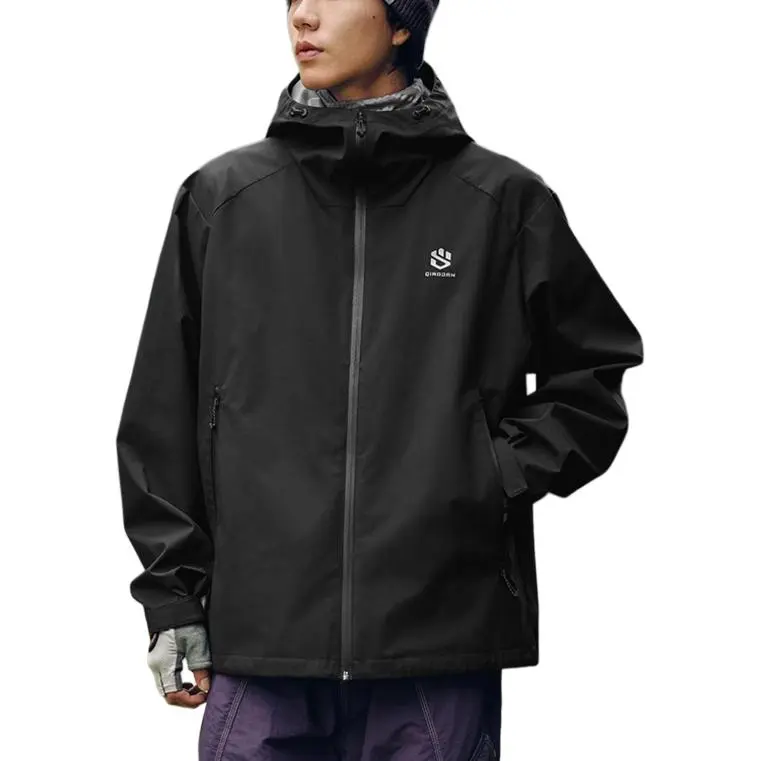 Jordan Waterproof And Windproof Windbreaker Jacket Unisex Black-3