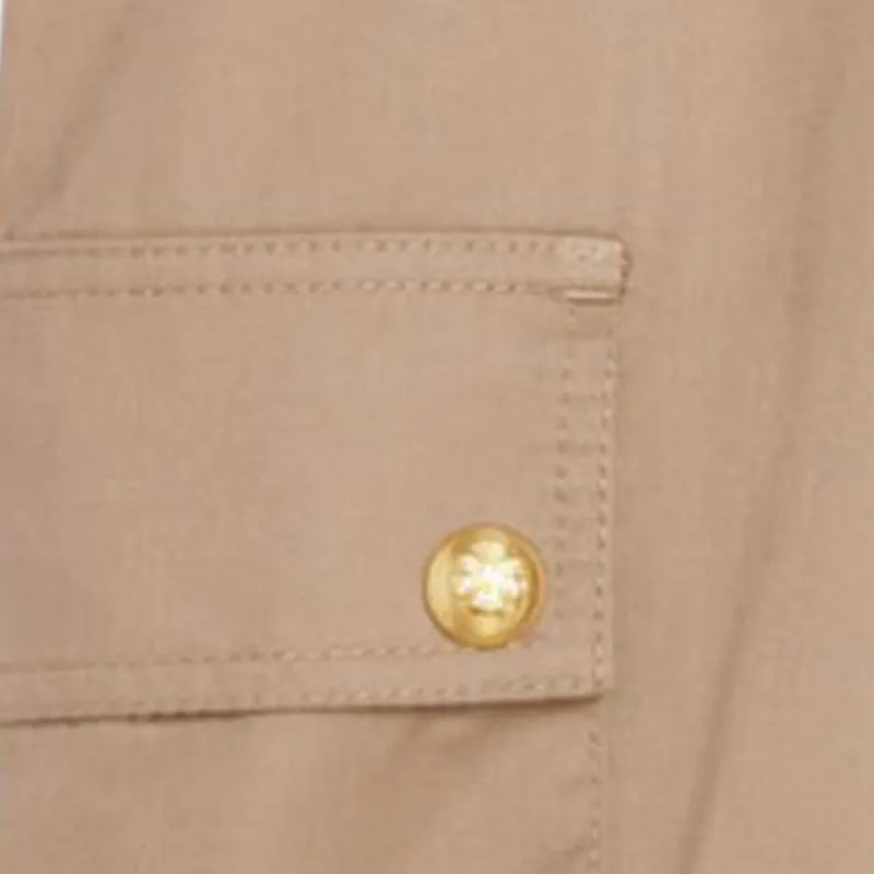 CELINE Technical Cotton Cargo Shorts Beige-6