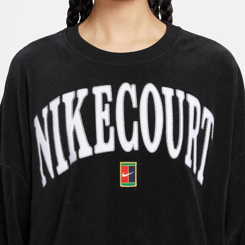 Nike COURT HERITAGE Sweatshirt Women's Black-4