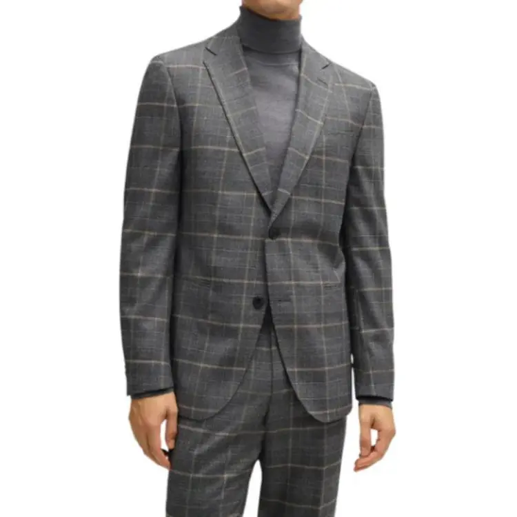 HUGO BOSS Checked Stretch wool Suit-3
