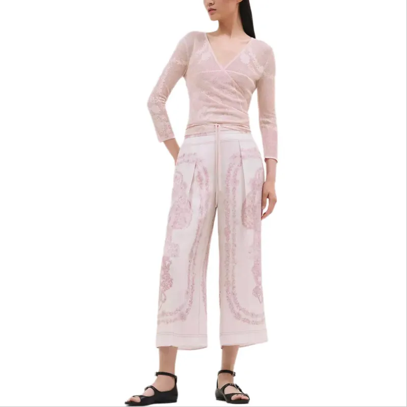 HERMES FW24 Pajama Pants Women's Pink-2