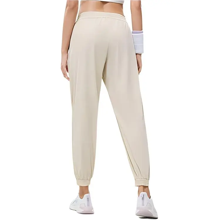 LINING Fitness Series Knitted Sweatpants Women's Foam Khaki-3