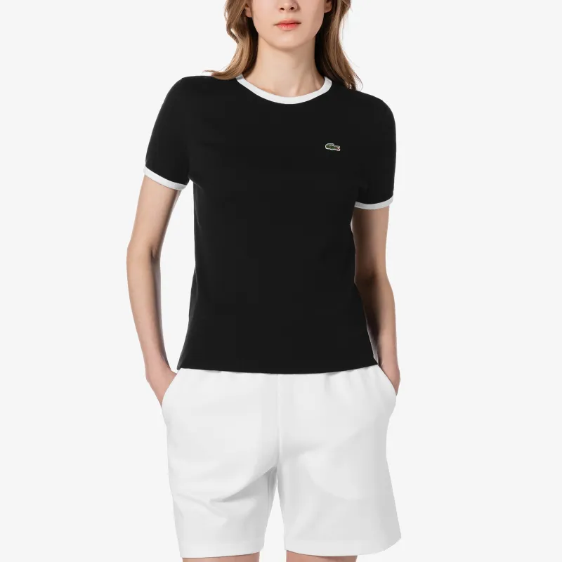 LACOSTE T Shirts Women's Black-2