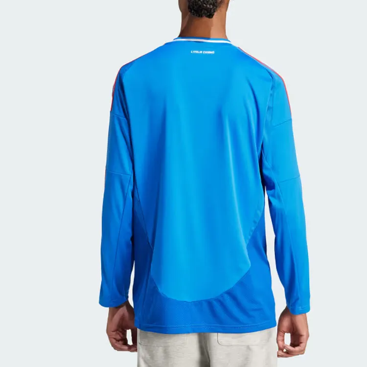 Adidas ITALY 24 LONG SLEEVE HOME JERSEY Soccer Jersey Italian Version, Home Men's Blue-1