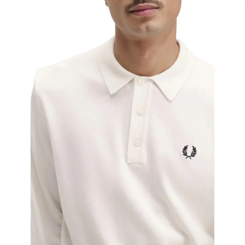 FRED PERRY Polo Shirt Men's Ivory-3
