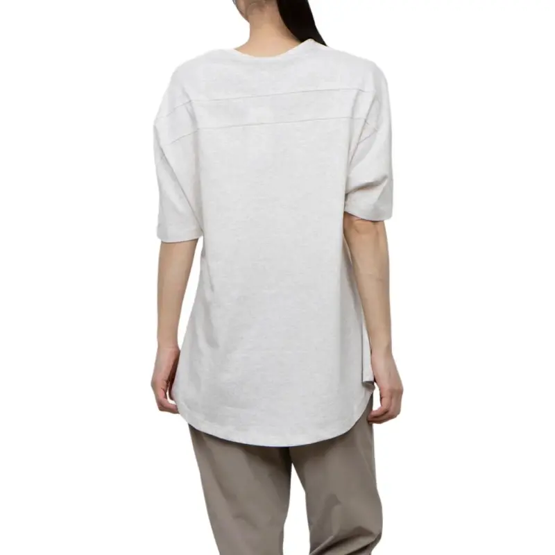 PUMA T7 T Shirts Women's High Mountain Snow Heather-3