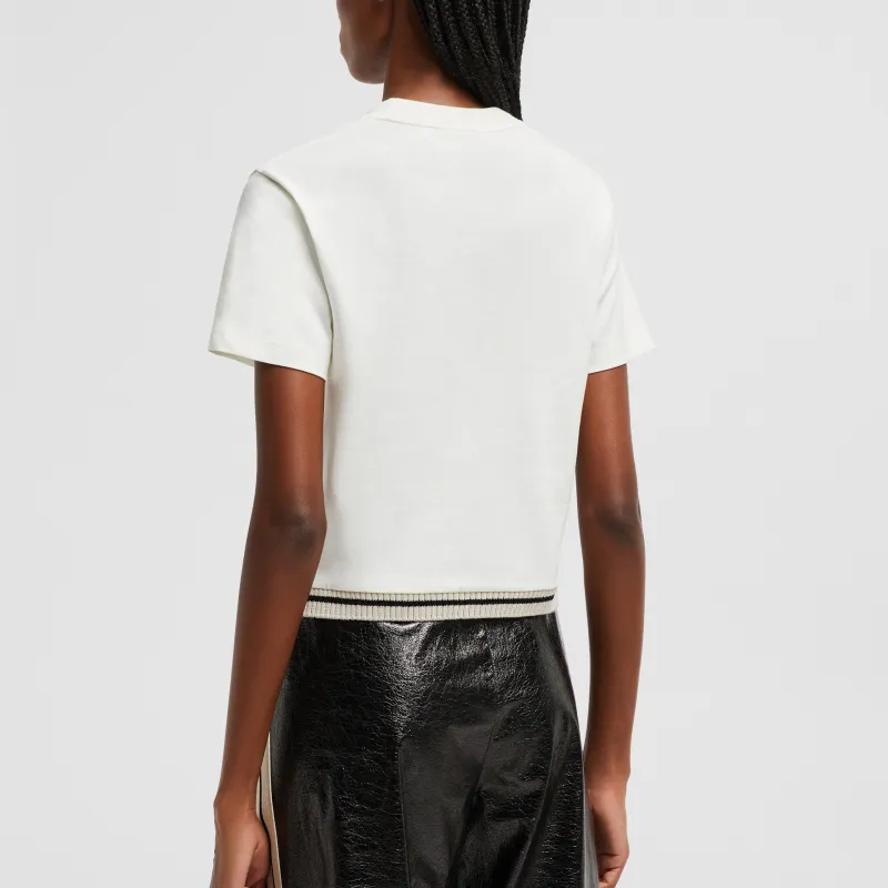 Moncler X Palm Angels Racing Slim T Shirt White/Black-2