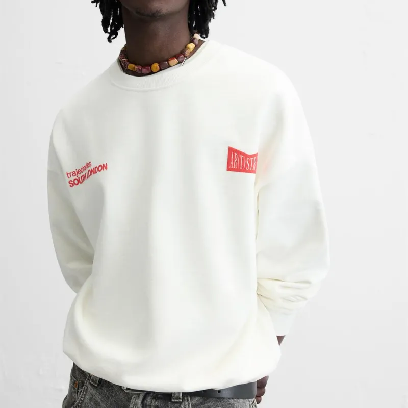 ZARA Sweatshirt Men's Frosted White-2