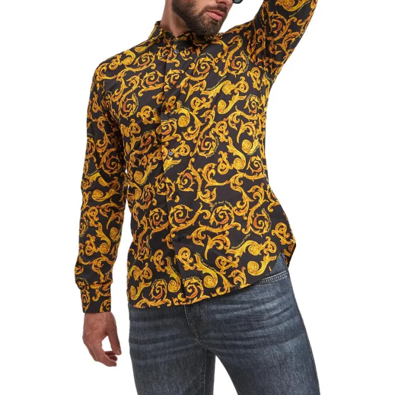 VERSACE JEANS COUTURE Baroque Printed Buttoned Shirt-6