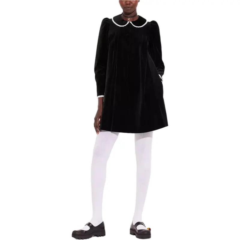 COACH Long Sleeved Dresses Women's Black-2