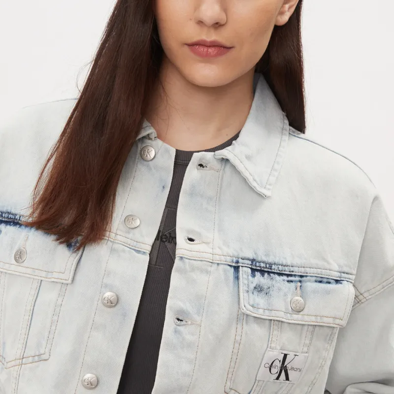 CALVIN KLEIN Denim Jacket Women's Light-4