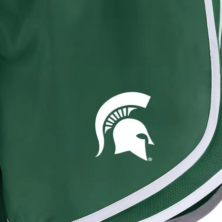 Nike College Dri-FIT Tempo Michigan State Sports Shorts Women's Canyon Green-2