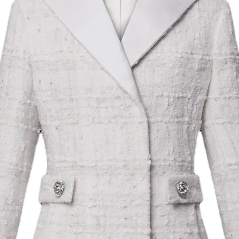 LOUIS VUITTON Graphic Collar Belted Tweed Jacket-2