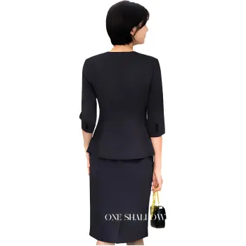ONE SHALLOW Business Suits Women's Black Gray Color