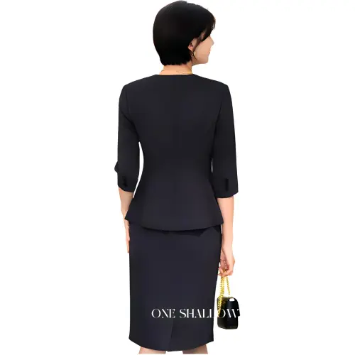ONE SHALLOW Business Suits Women's Black Gray Color