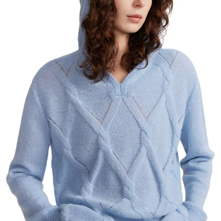 ELLE Sweater Women's Light Blue-2
