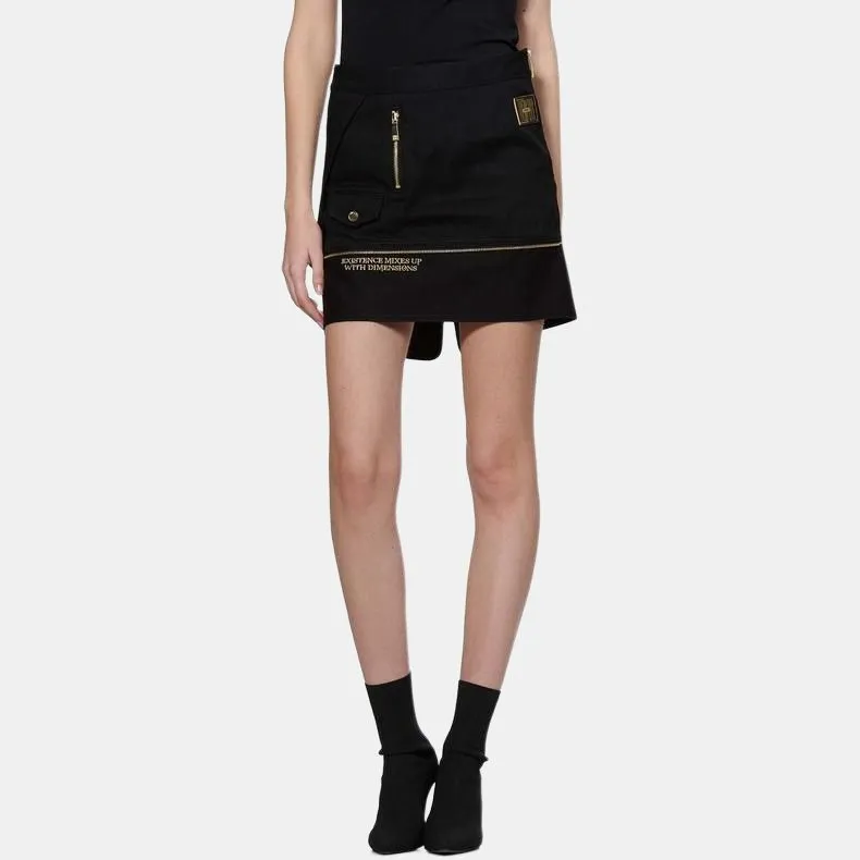 EVISU Denim Short Skirts Women's Black-5
